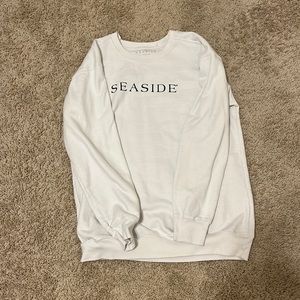 Seaside Crewneck, white, medium
